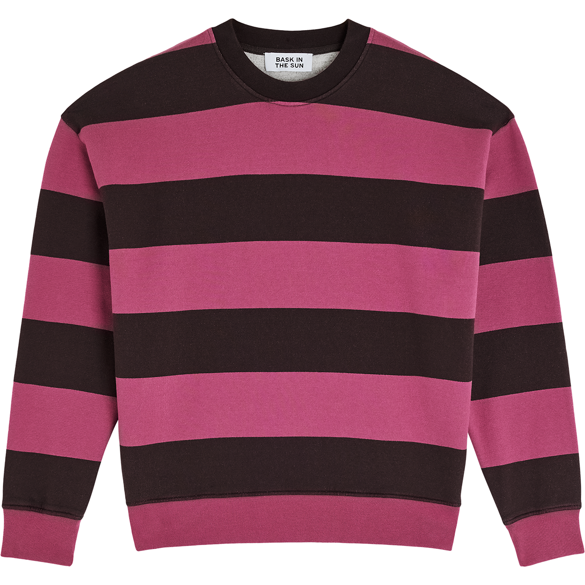 Bask in the Sun Esker Sweat Rosewood Herren Pullover gestreift braun